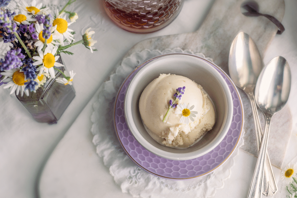 Lavender Chamomile Ice Cream